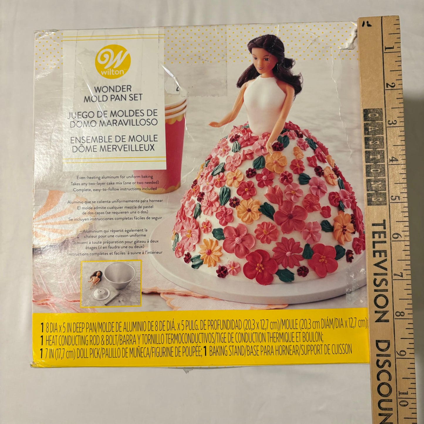 Vintage Wilton Wonder Mold Cake Pan Set w/ Doll Pick Princess Dress Pan