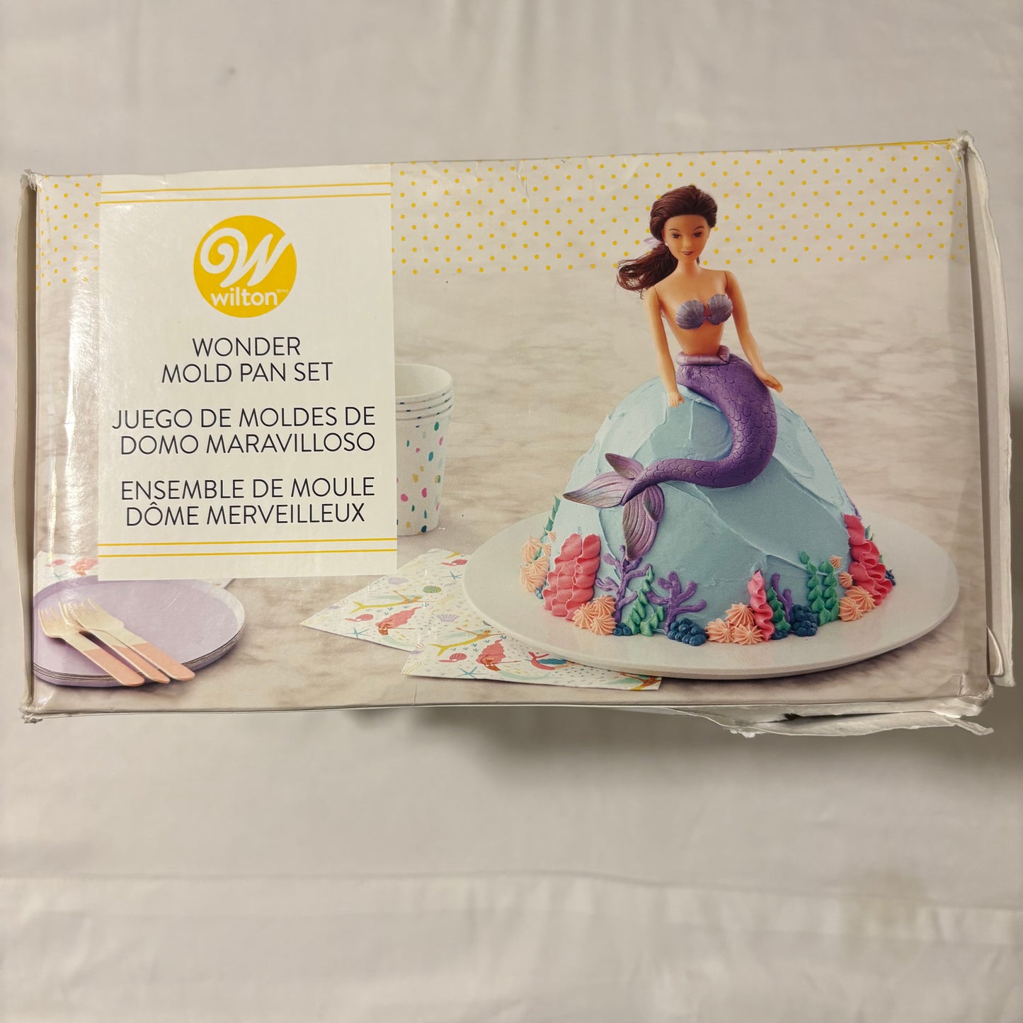 Vintage Wilton Wonder Mold Cake Pan Set w/ Doll Pick Princess Dress Pan