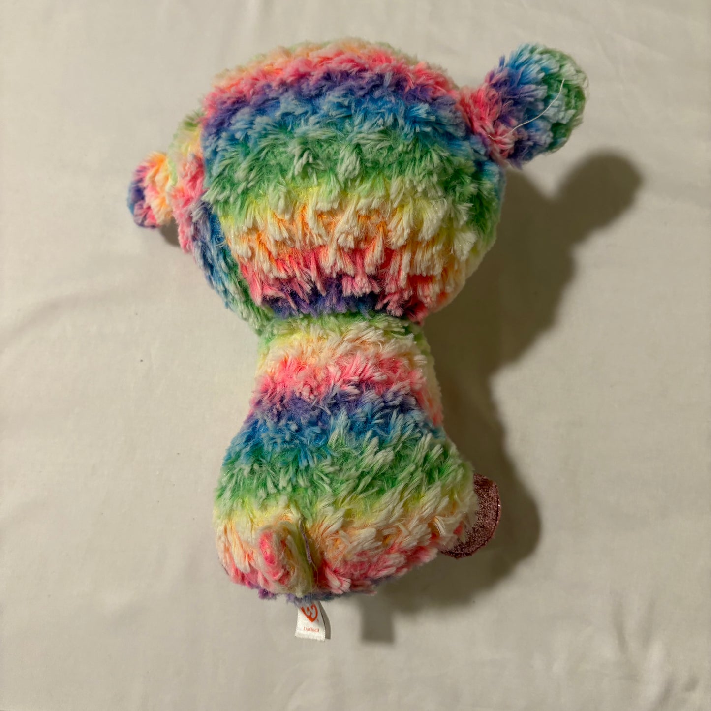 Ty Beanie Boos Daffodil Lamb Plush Rainbow Pastel Sparkle Hooves Stuffed Animal 9”