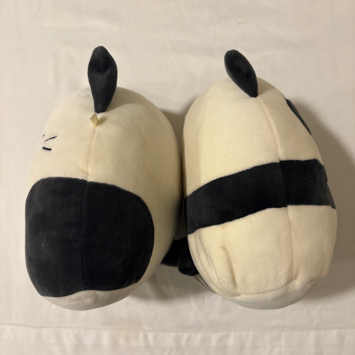 Adorable Lot of 2 Plush Toys – Calico Cat & Panda with Fries – Soft & Cuddly – 10” Tall