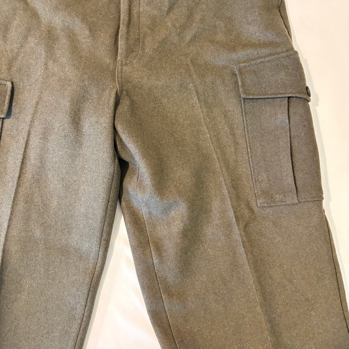 Big Bill Wool Cargo Pants 42x33 Green Workwear Made in Canada Military Style