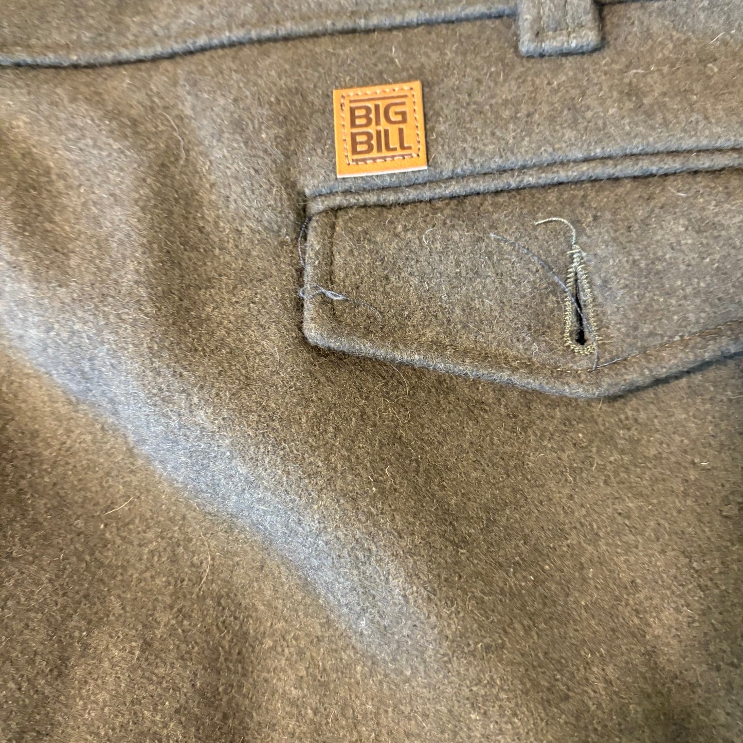 Big Bill Wool Cargo Pants 42x33 Green Workwear Made in Canada Military Style