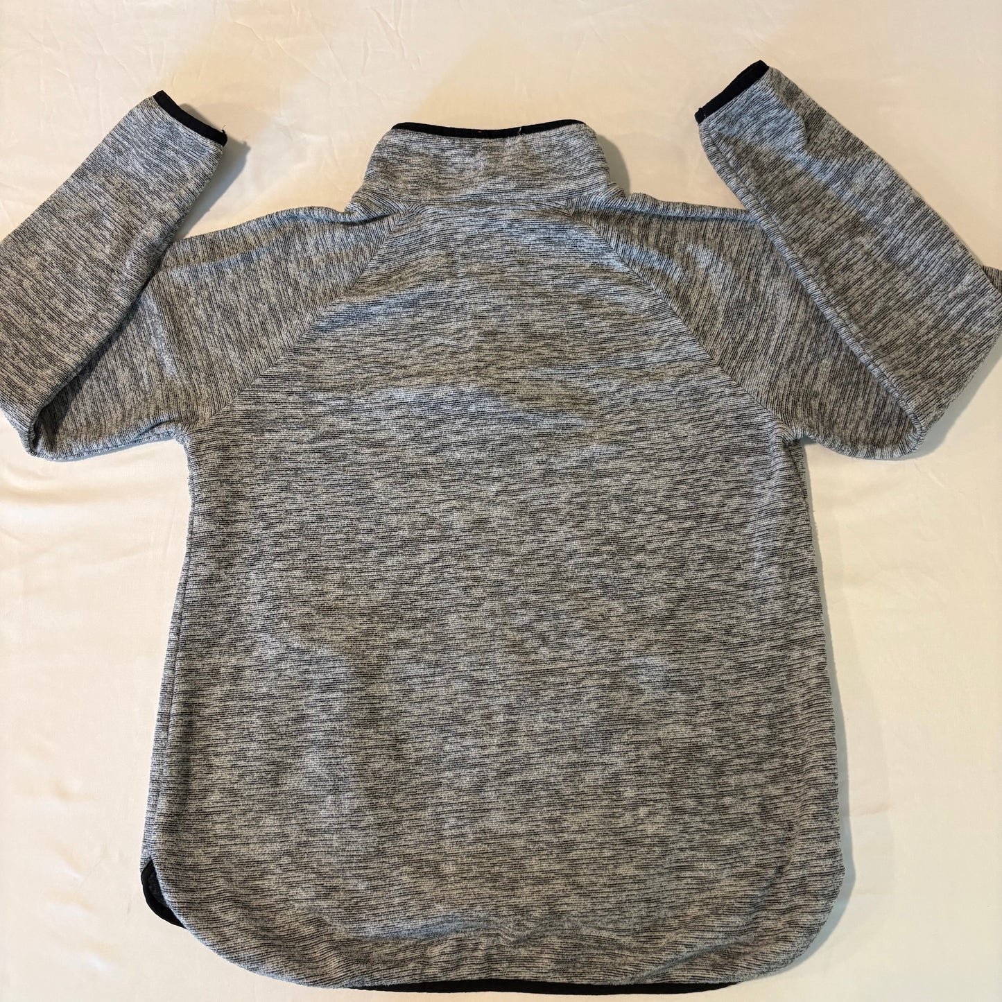 Tek Gear Quarter-Zip Pullover Gray Black Trim Women’s M Fleece Soft Stretch Top