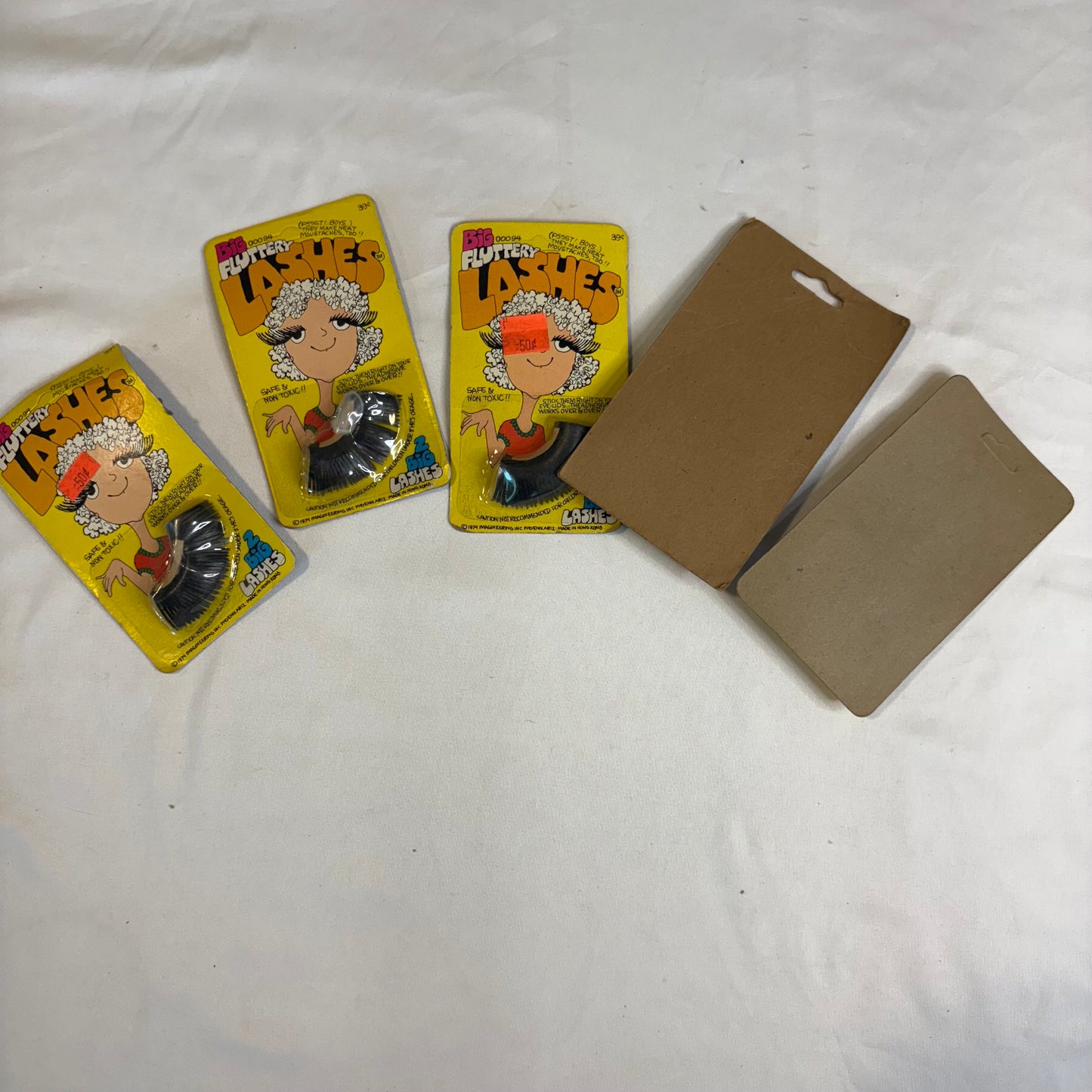 Vintage False Eyelashes Lot Fluttery Lashes 516 & Eye Lashes Retro Makeup Sealed