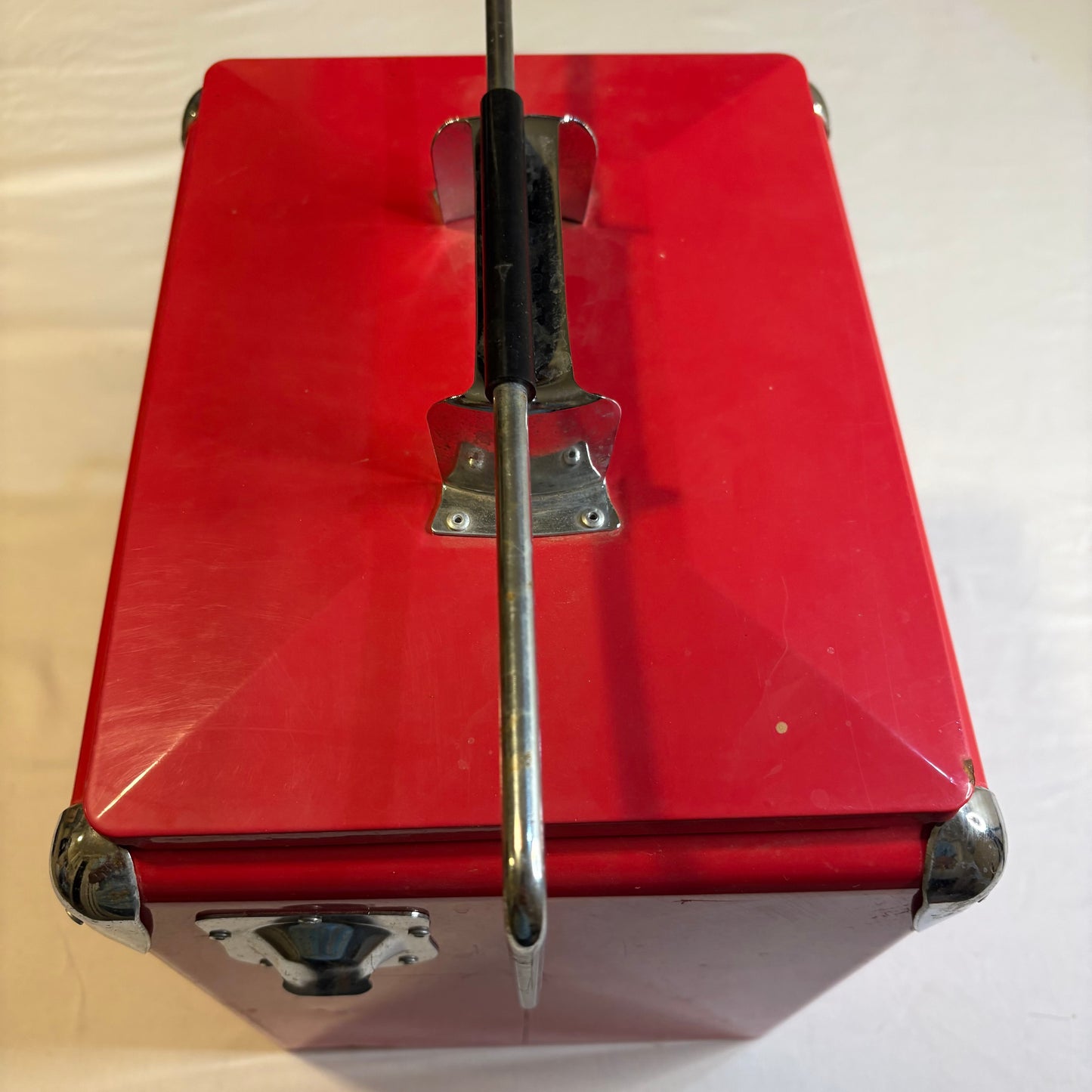 Coca-Cola Red Metal Ice Chest Cooler with Bottle Opener Retro Vintage Style