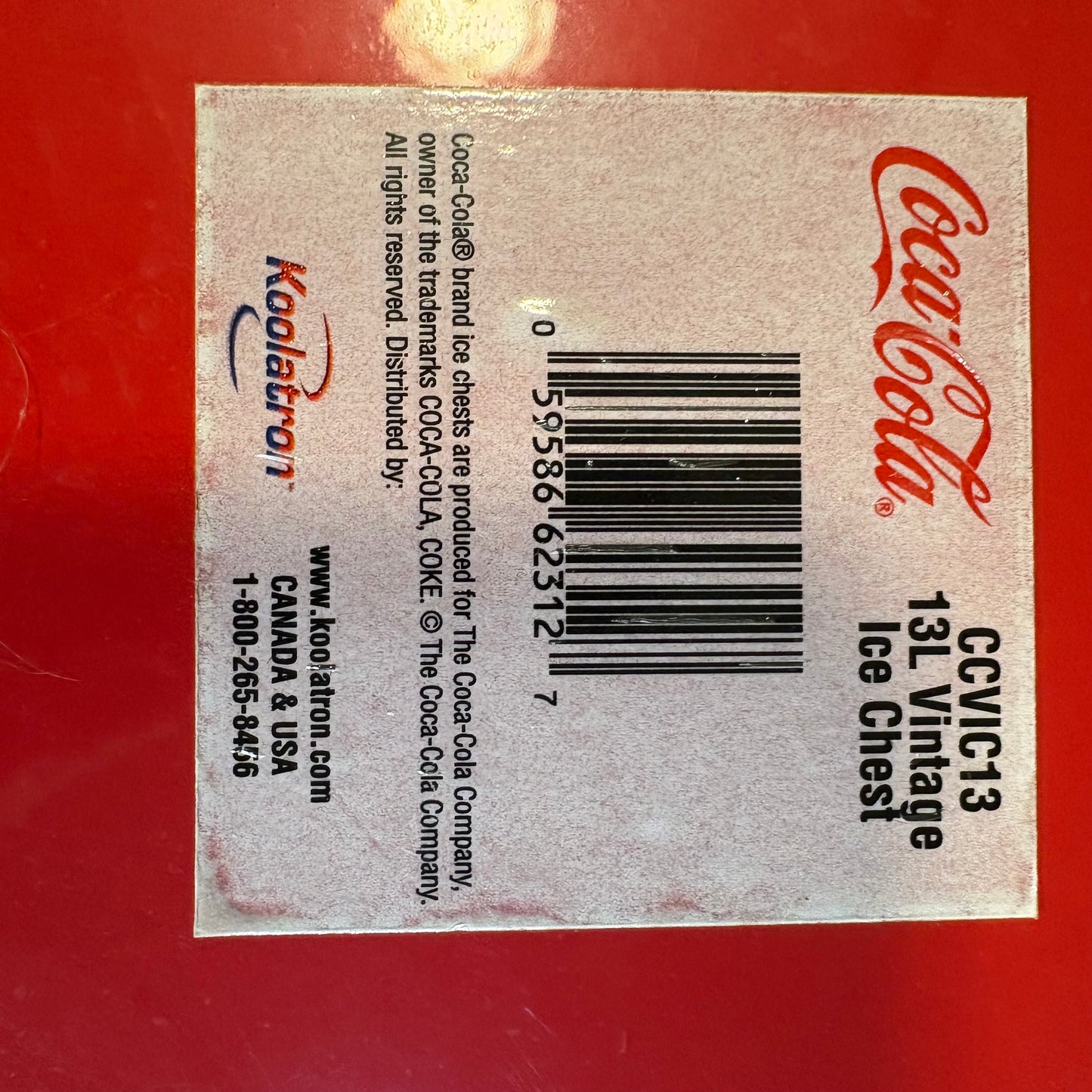 Coca-Cola Red Metal Ice Chest Cooler with Bottle Opener Retro Vintage Style