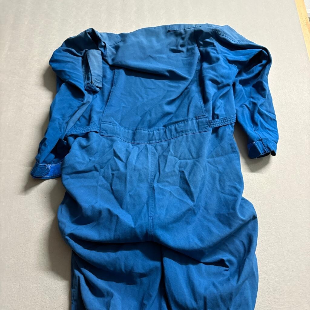 Gibson Barnes Flight Suit Blue Nomex IIIA Flame Resistant Coveralls Size 46