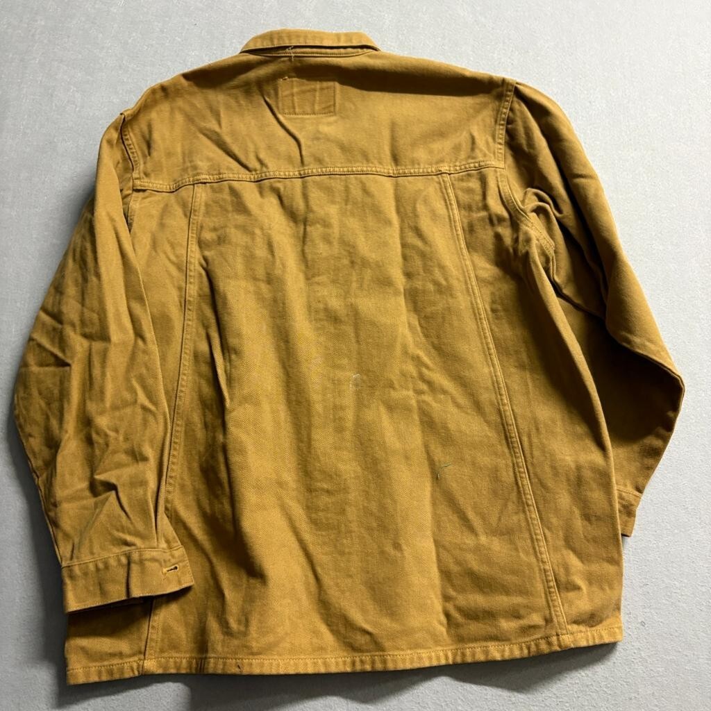 Vintage Culture Jam Canvas Chore Jacket Mens Large Brown Cotton Work Utility