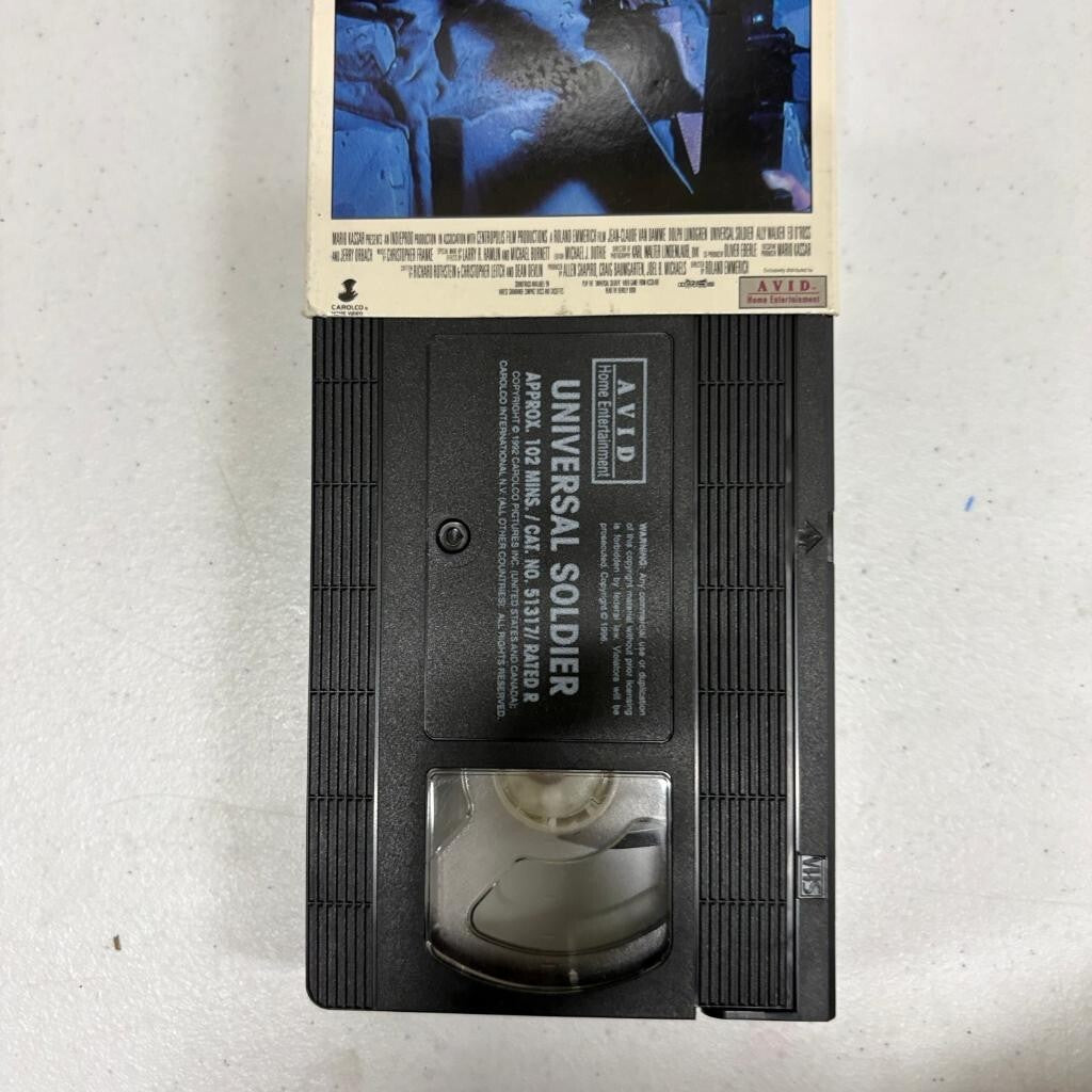 Universal Soldier VHS Jean-Claude Van Damme Dolph Lundgren 1992 Action Movie