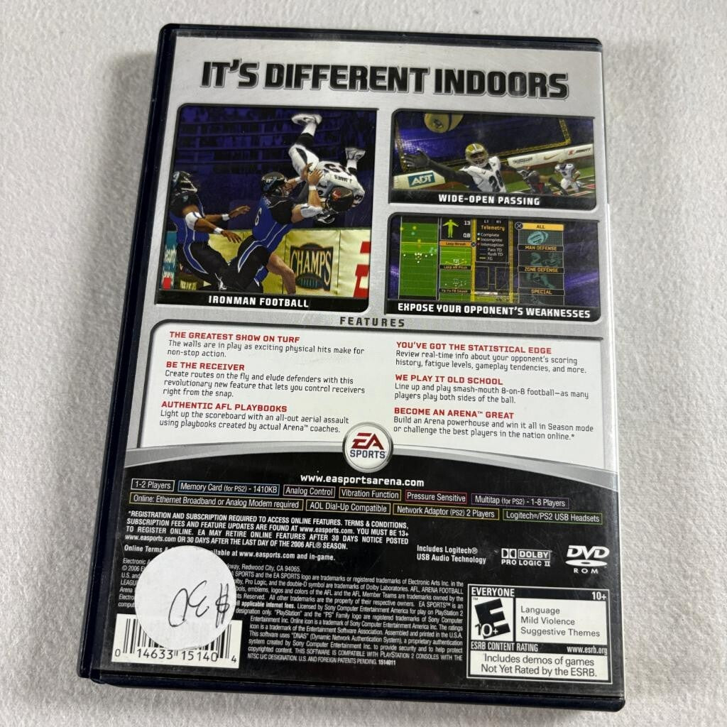 Arena Football Sony PlayStation 2 PS2 Complete CIB Tested