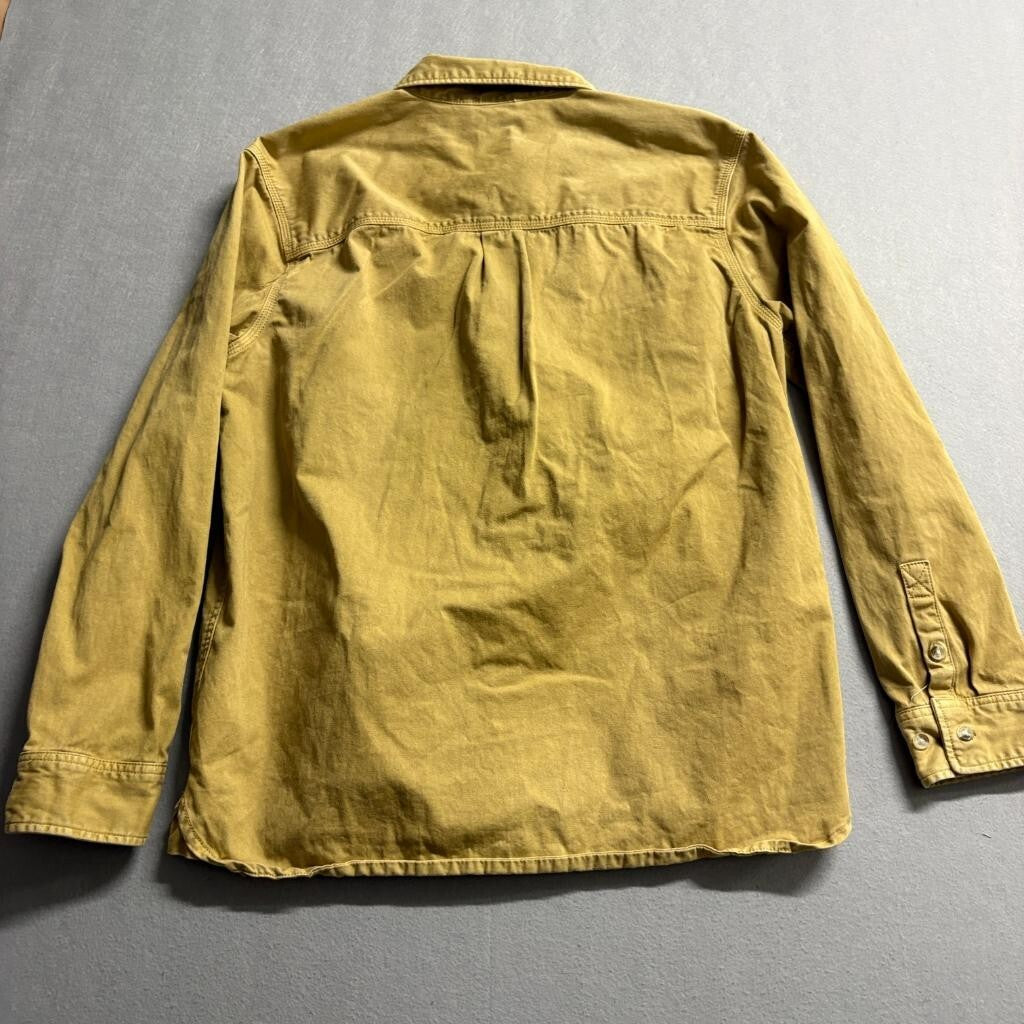 BDG Urban Outfitters Utility Shirt Womens Large Mustard Yellow Cotton Button Up