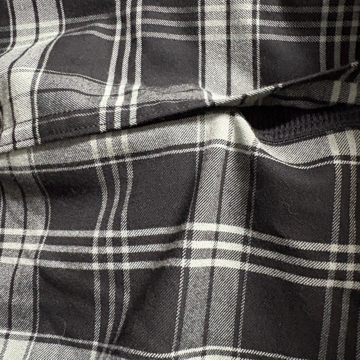 Ridgecut Toughwear Mens 2XL Plaid Long Sleeve Button Down Work Shirt Black Gray