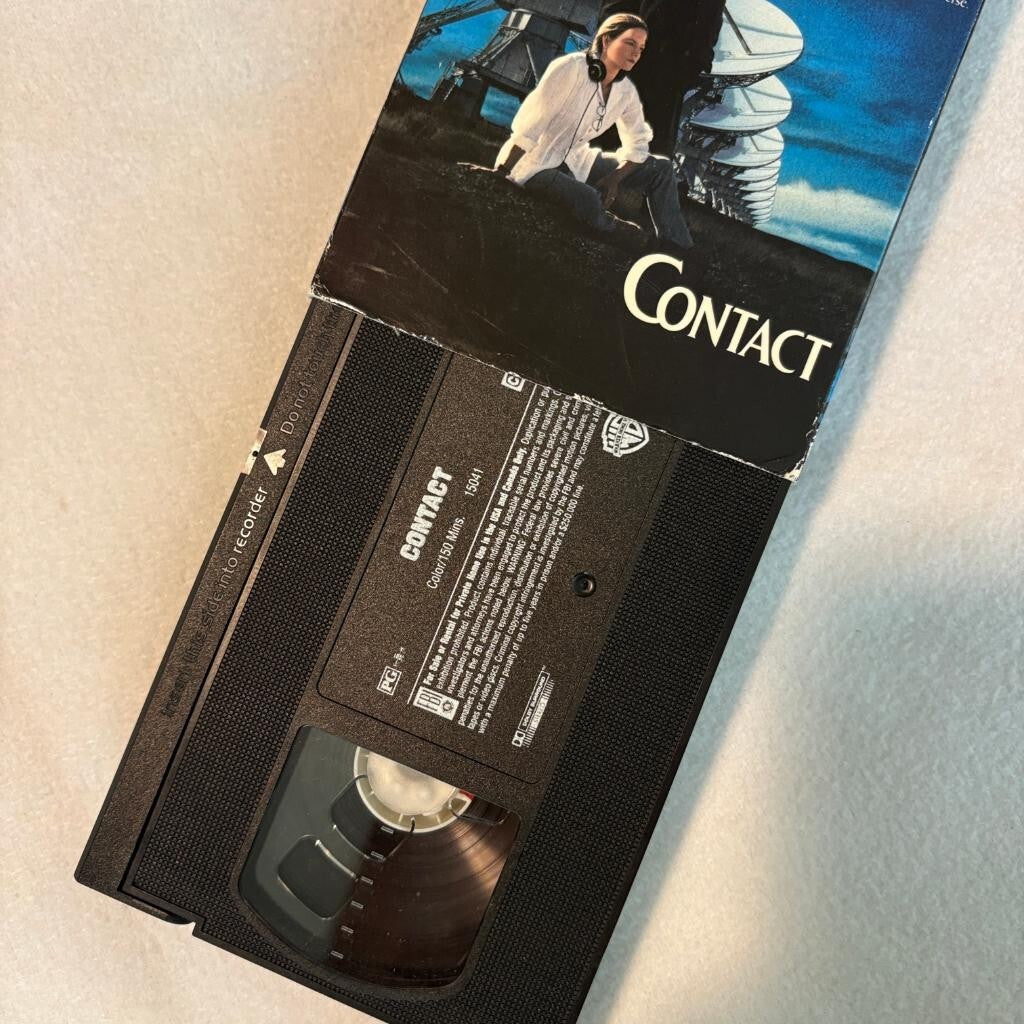 Contact VHS 1997 Jodie Foster Matthew McConaughey Sci-Fi Warner Bros