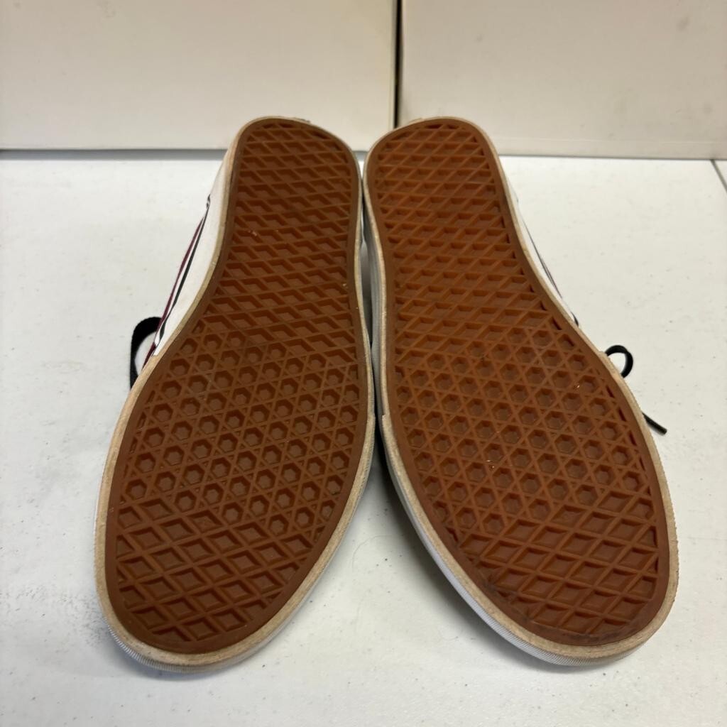 Vans Atwood Burgundy Maroon Canvas Mens Size 10 Low Top Skate Shoes Black Laces