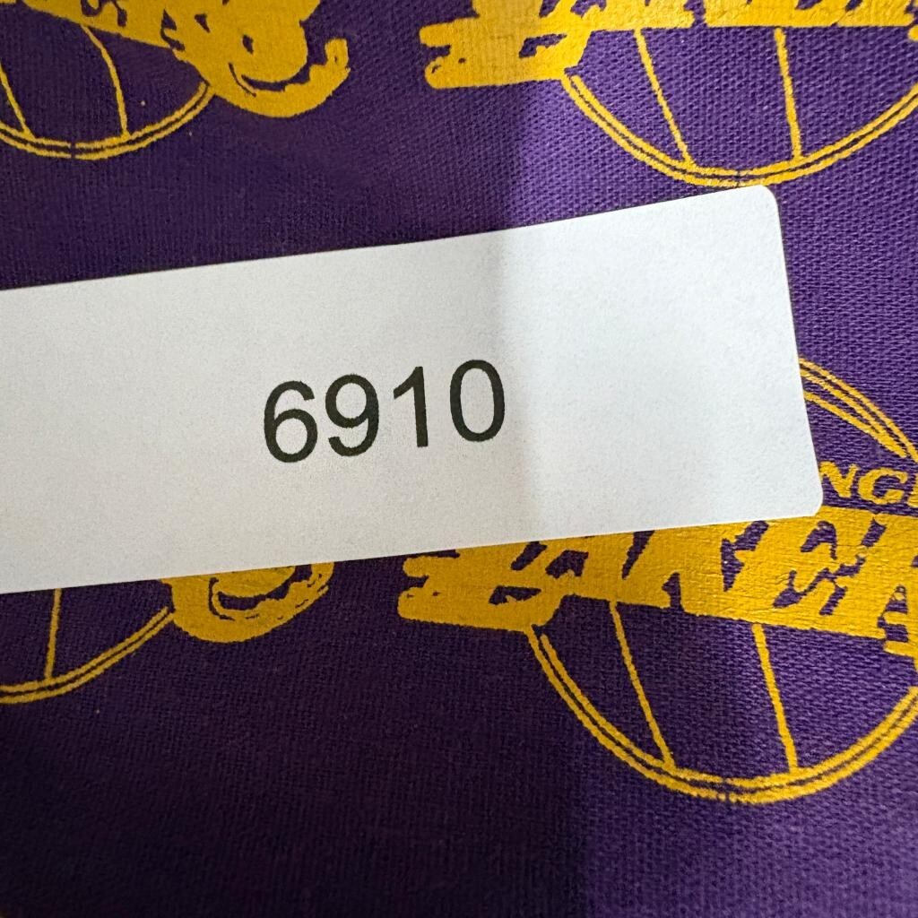 Los Angeles Lakers Vintage Bandana Purple Gold All Over Print Logo Hair Scarf
