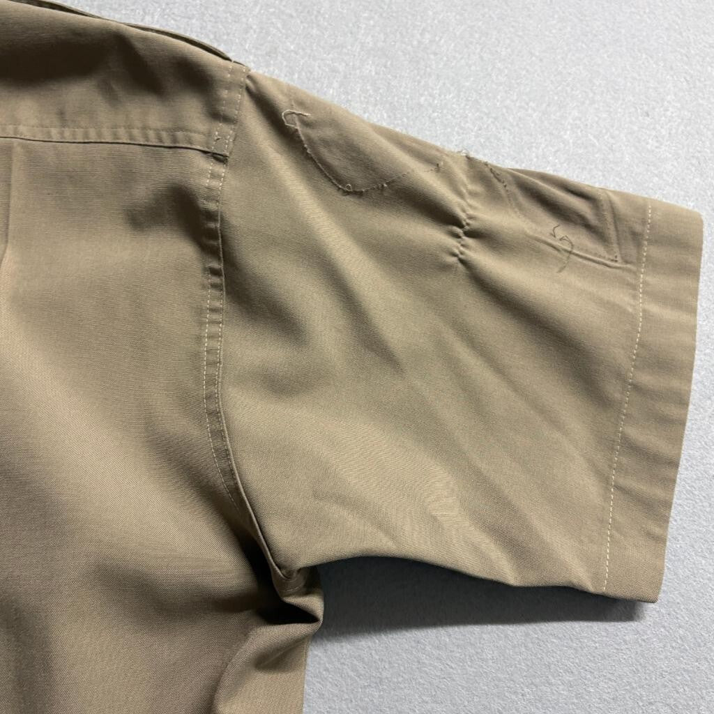 Elbeco Mens 18.5 Tan Short Sleeve Police Sheriff Uniform Shirt LASD Spec