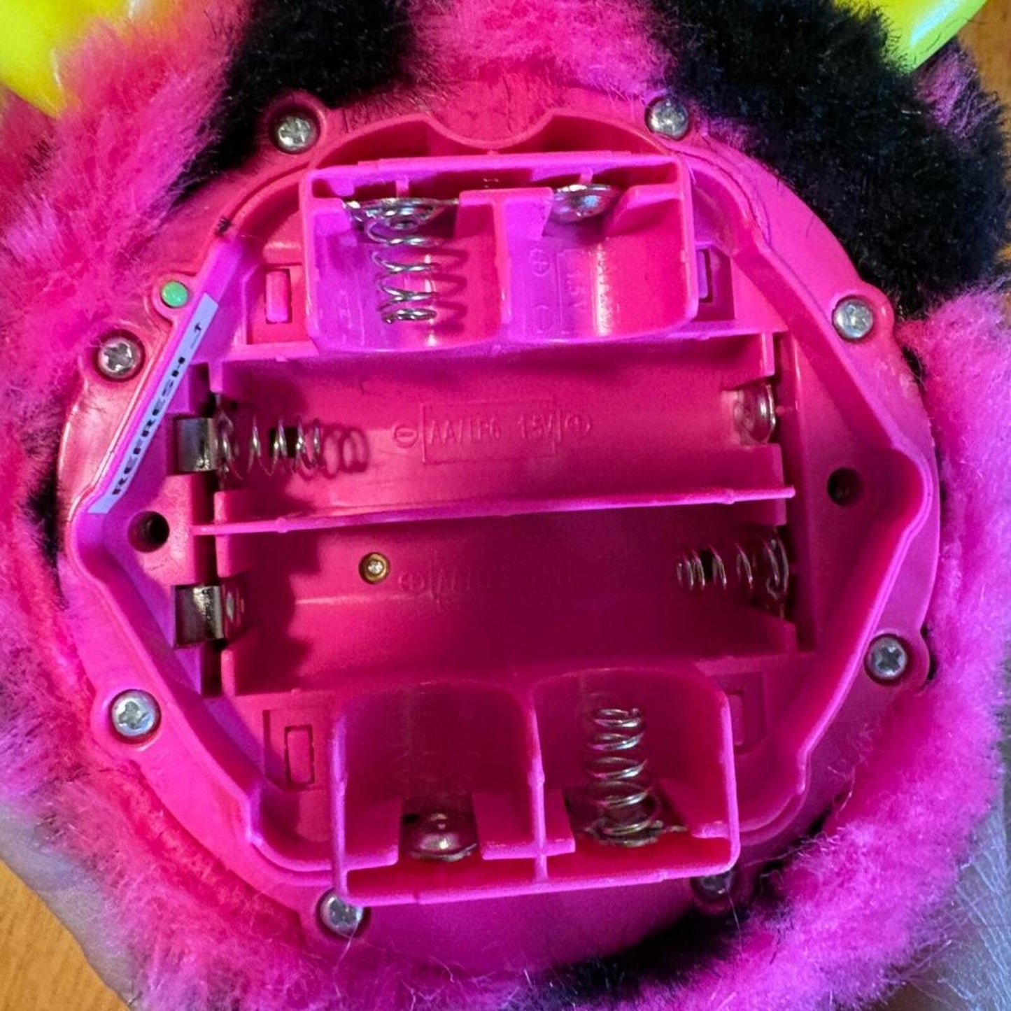 Hasbro Furby 2012 Pink and Black Stripes Punk Rock Interactive Toy A4337