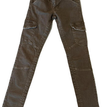 Current/Elliott Skinny Cargo Pants Size 25 Combat Green Utility Made USA