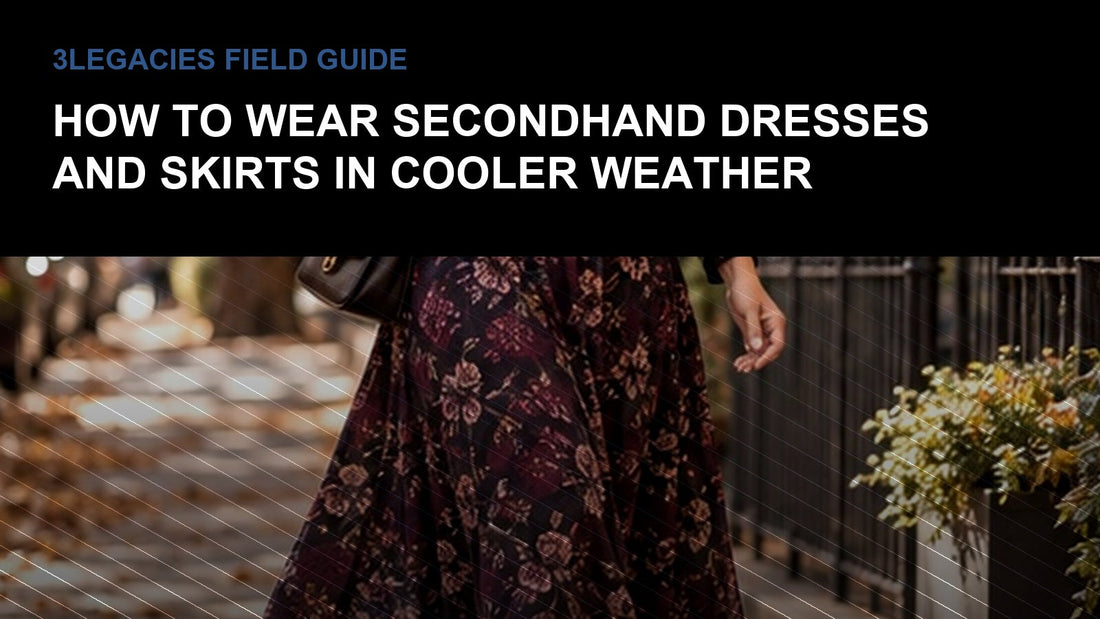 How to Wear Secondhand Dresses and Skirts in Cooler Weather