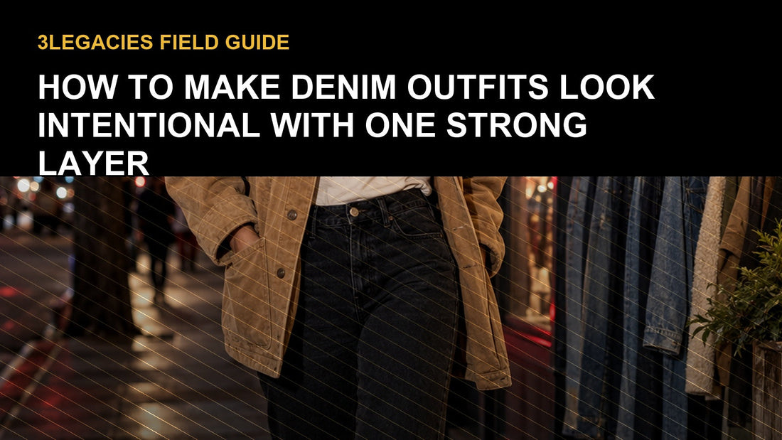 3Legacies guide to making denim outfits intentional with one strong layer