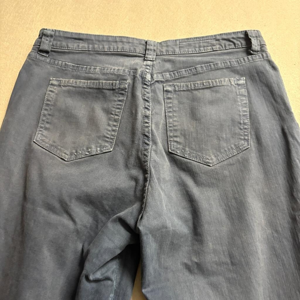 Miu Jeans Authentic Dungarees Womens 32 Blue Denim Wide Leg Pants Mid Rise