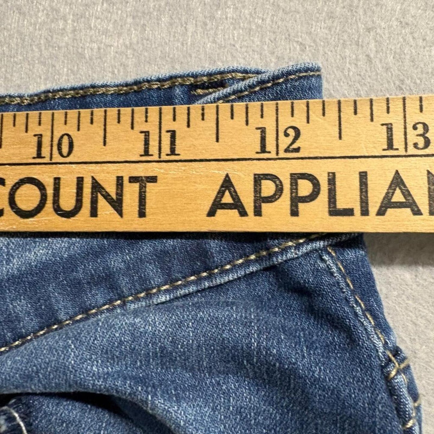 Celebrity Ace Distressed Flare Jeans Womens Size 5/27 Blue Denim Ripped Knee