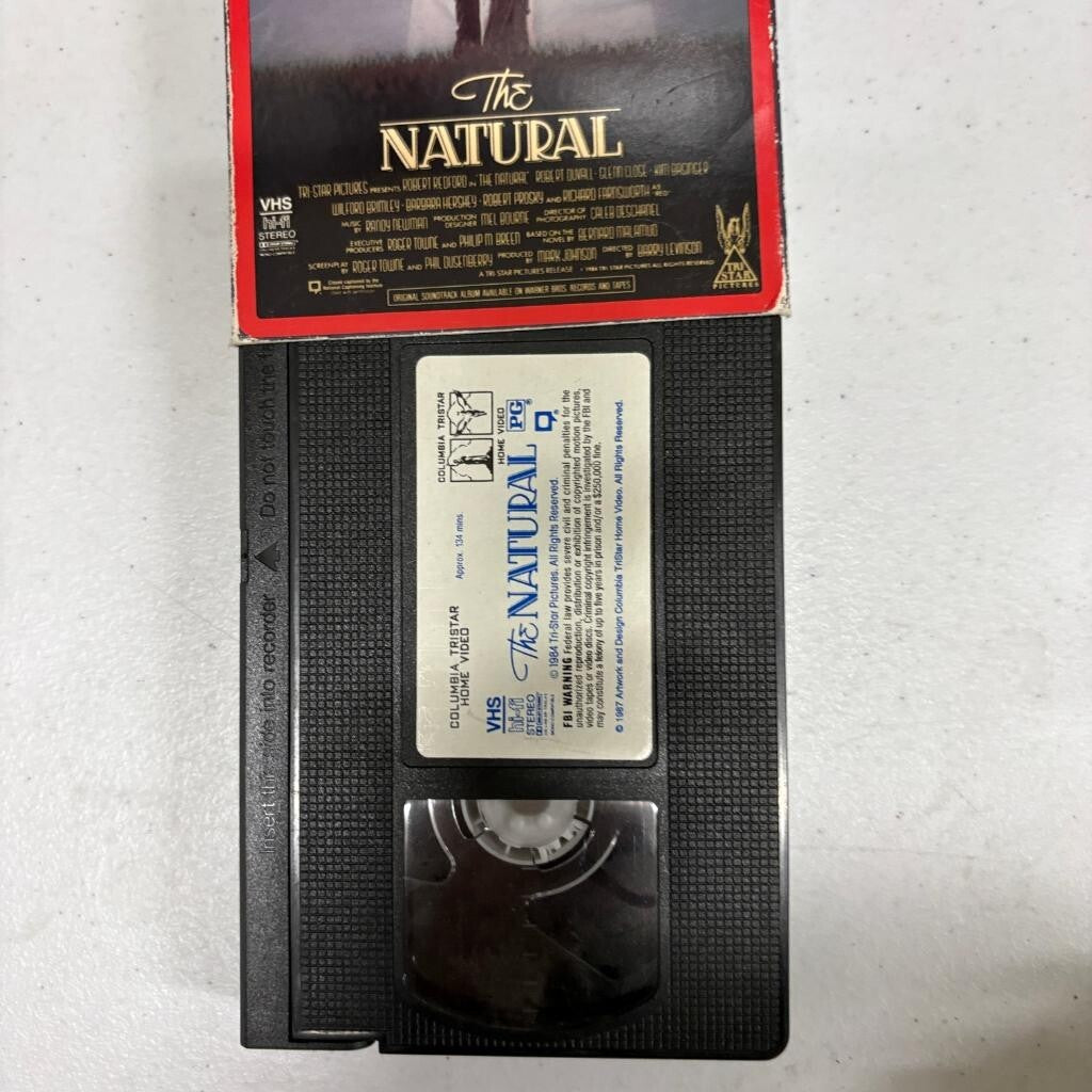 The Natural VHS Robert Redford Baseball Movie Columbia TriStar Home Video PG