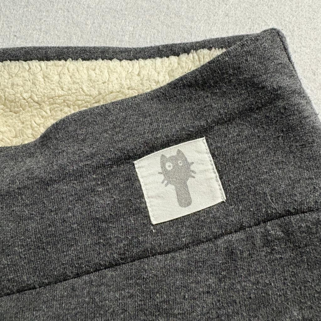 Girls Fleece Lined Leggings Gray Thick Sherpa Warm Winter Pants Size L 10-12
