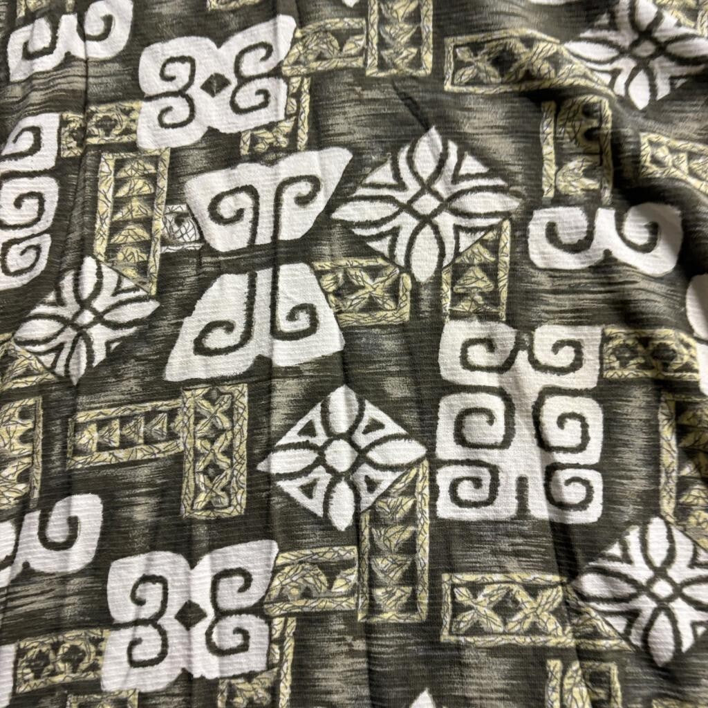 The Original Cascade Polo Shirt Mens XL Green Aztec Tribal Cotton Short Sleeve