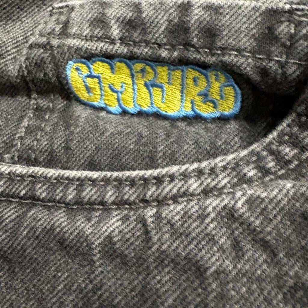 Grip Rap Jeans Womens 28 Black Denim Wide Leg Baggy Skate Y2K Grunge