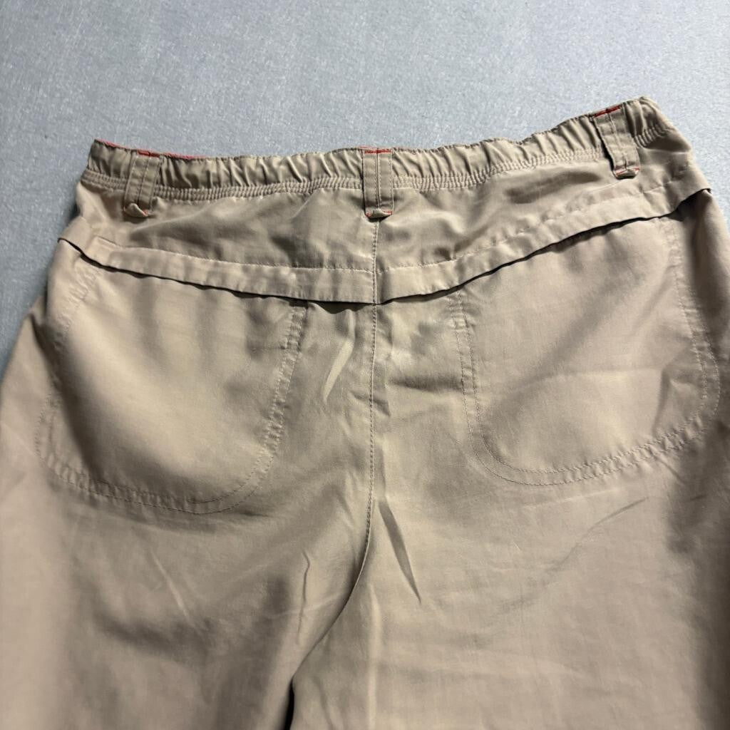 Catalina Mens Small Pueblo Khaki 3/4 Cargo Capri Board Shorts Drawstring