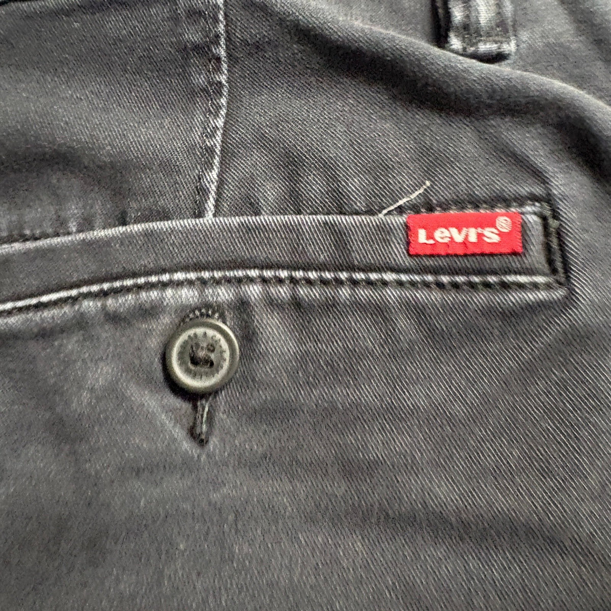 Levi's XX Chino Standard Taper Pants Mens 29x32 Black Stretch Twill Casual