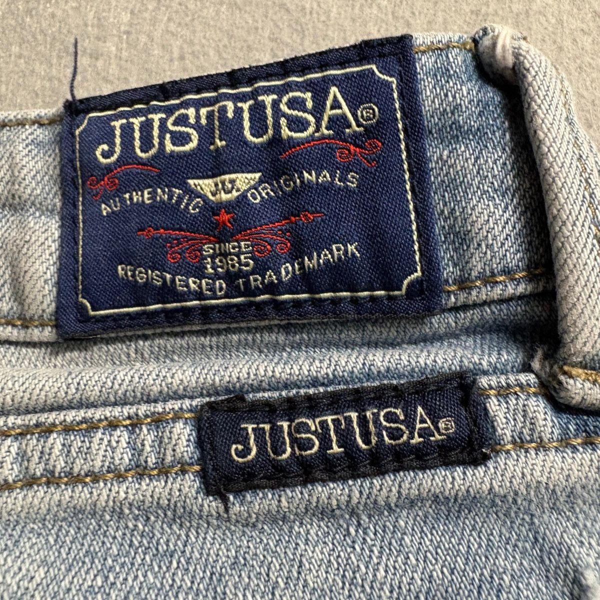 JUST USA Womens Distressed Skinny Jeans Size 9 Blue Denim Stretch Light Wash