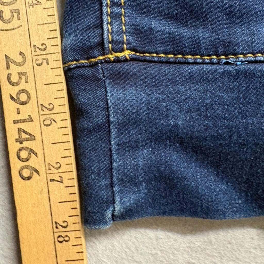 Hype Skinny Jeans Womens Size 30 Blue Denim Stretch Mid Rise Cuff Hem