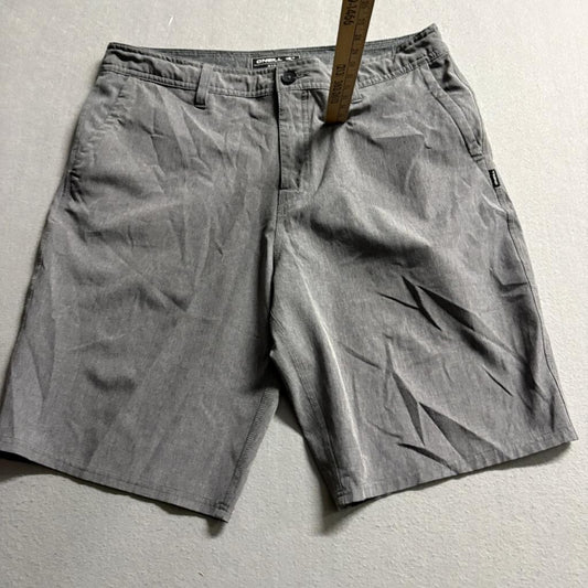 ONeill Hybrid Shorts Mens 34 Gray Hyperdry Boardshorts Walkshorts Stretch