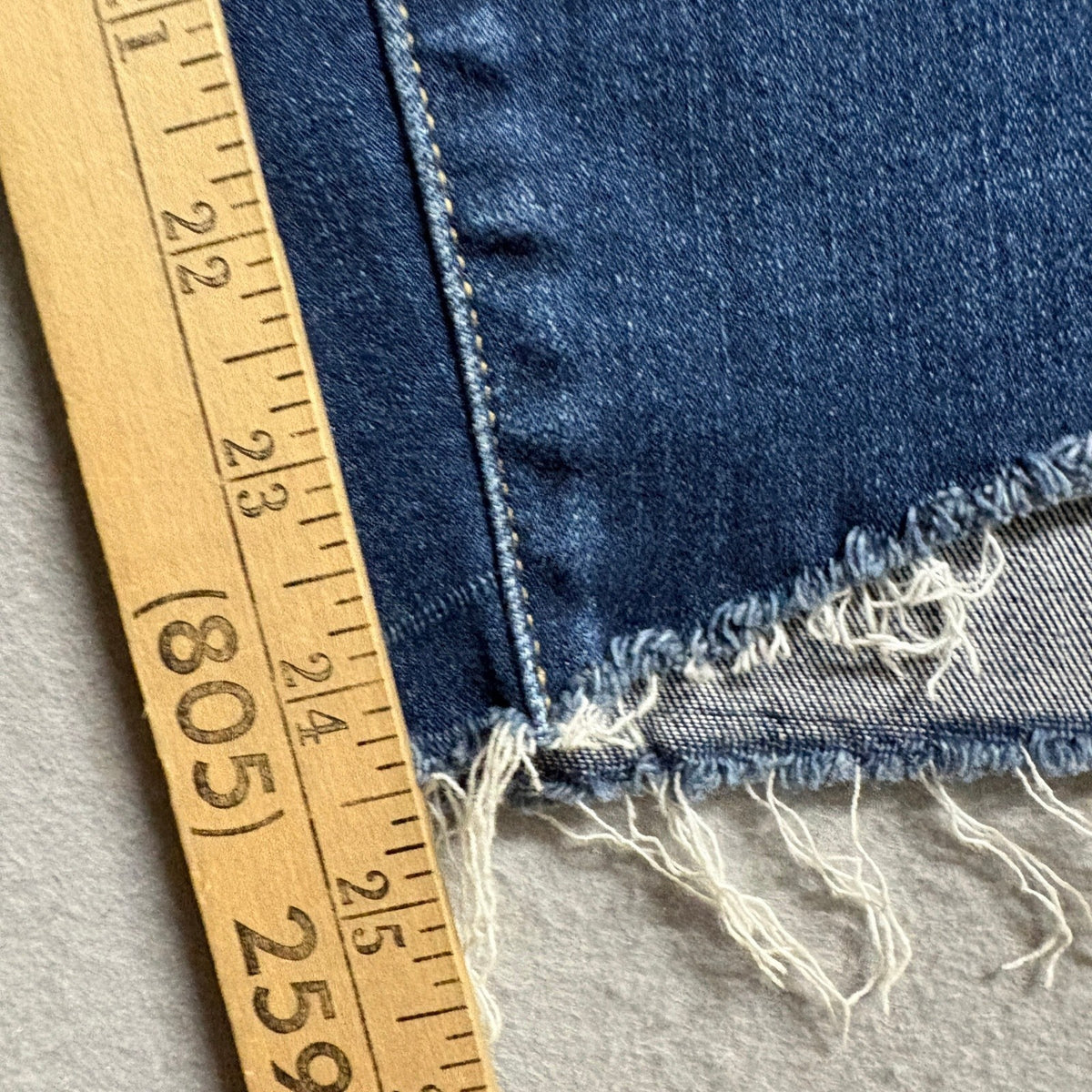 Torrid Sky High Skinny Jeans Womens 22 Short Blue Raw Fray Hem Stretch Denim