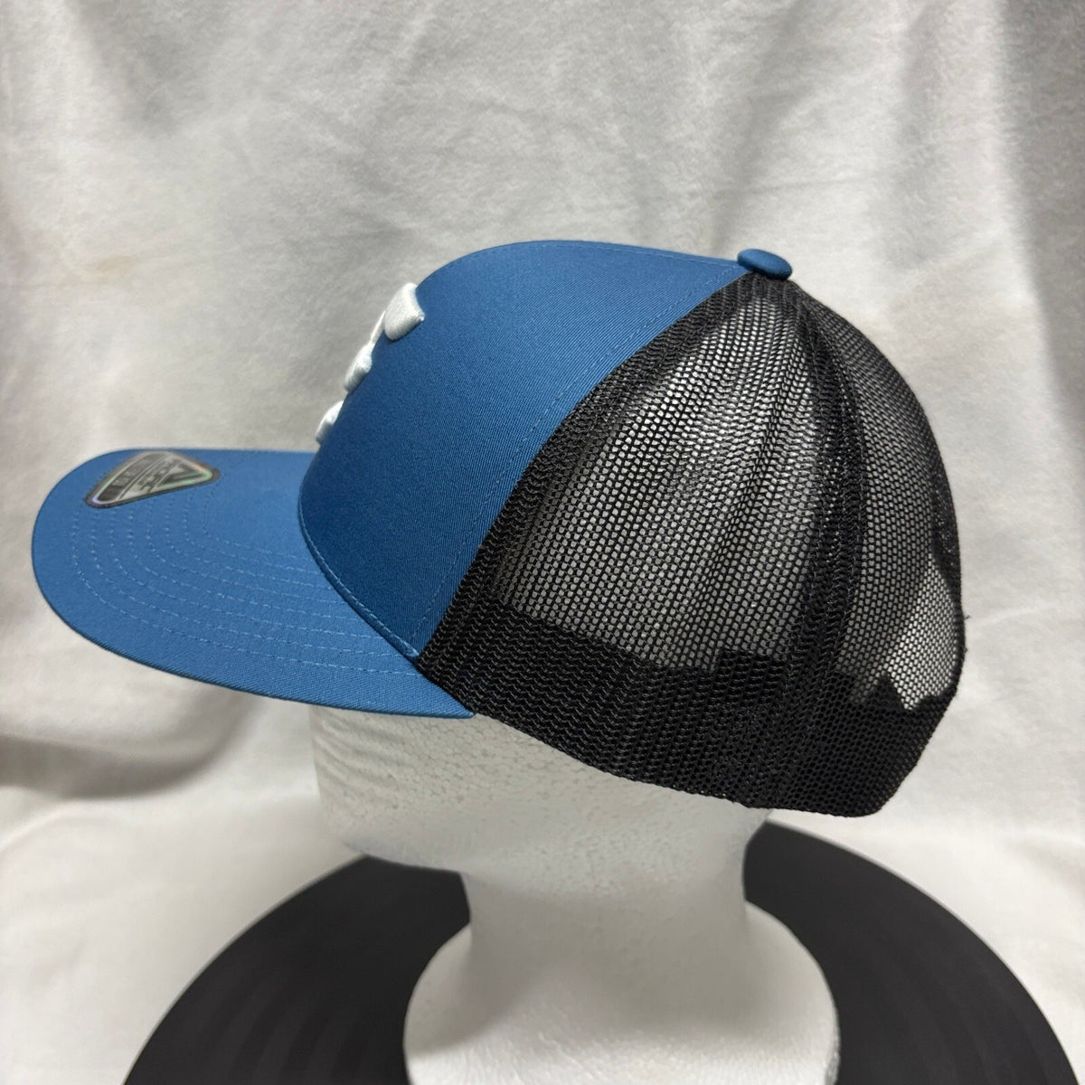 Pacific Headwear 104C Trucker Hat Mens One Size Blue Black Snapback Mesh Cap - Photo 5