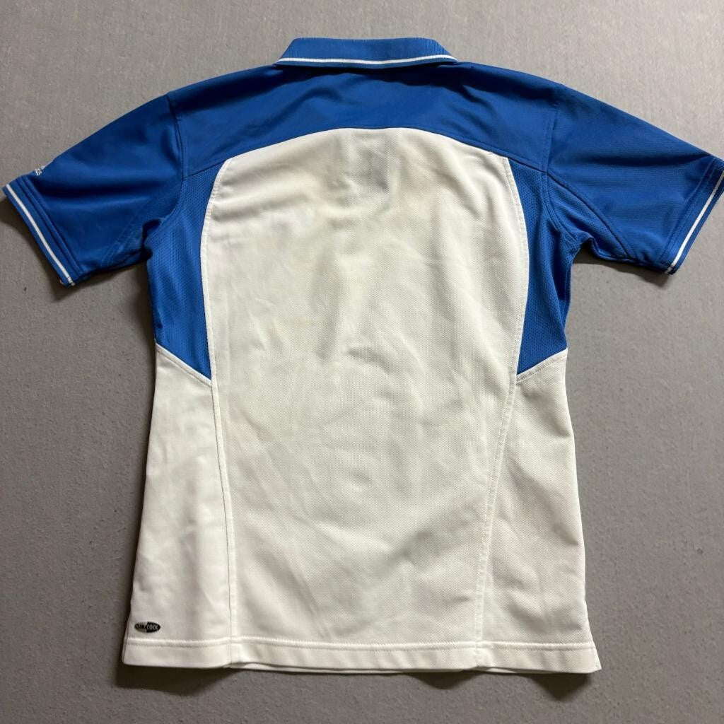 UCLA Bruins Adidas Climacool Polo Shirt Womens Medium Blue White NCAA Golf Tee