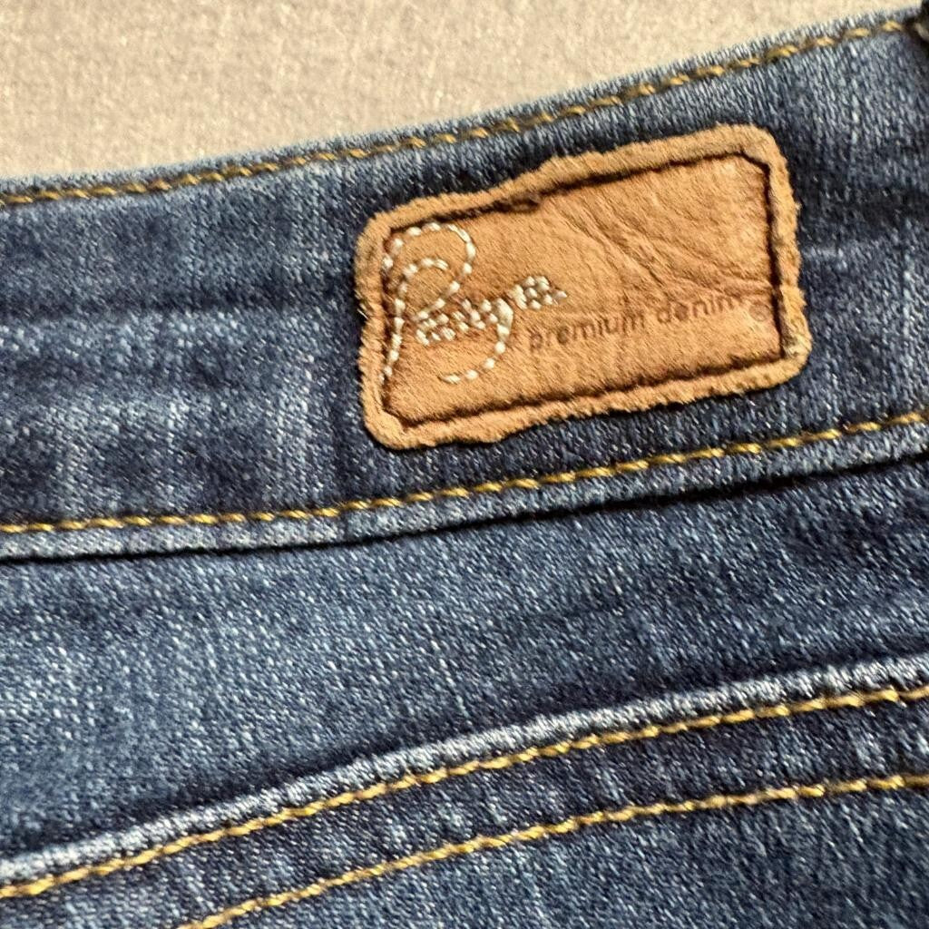 Paige Premium Denim Peg Straight Jeans Womens Size 25 Blue Stretch Made in USA