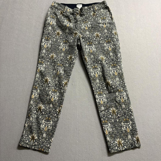 Morris & Co x HM Ankle Pants Womens 6P Floral Tapestry Print Cropped Trousers