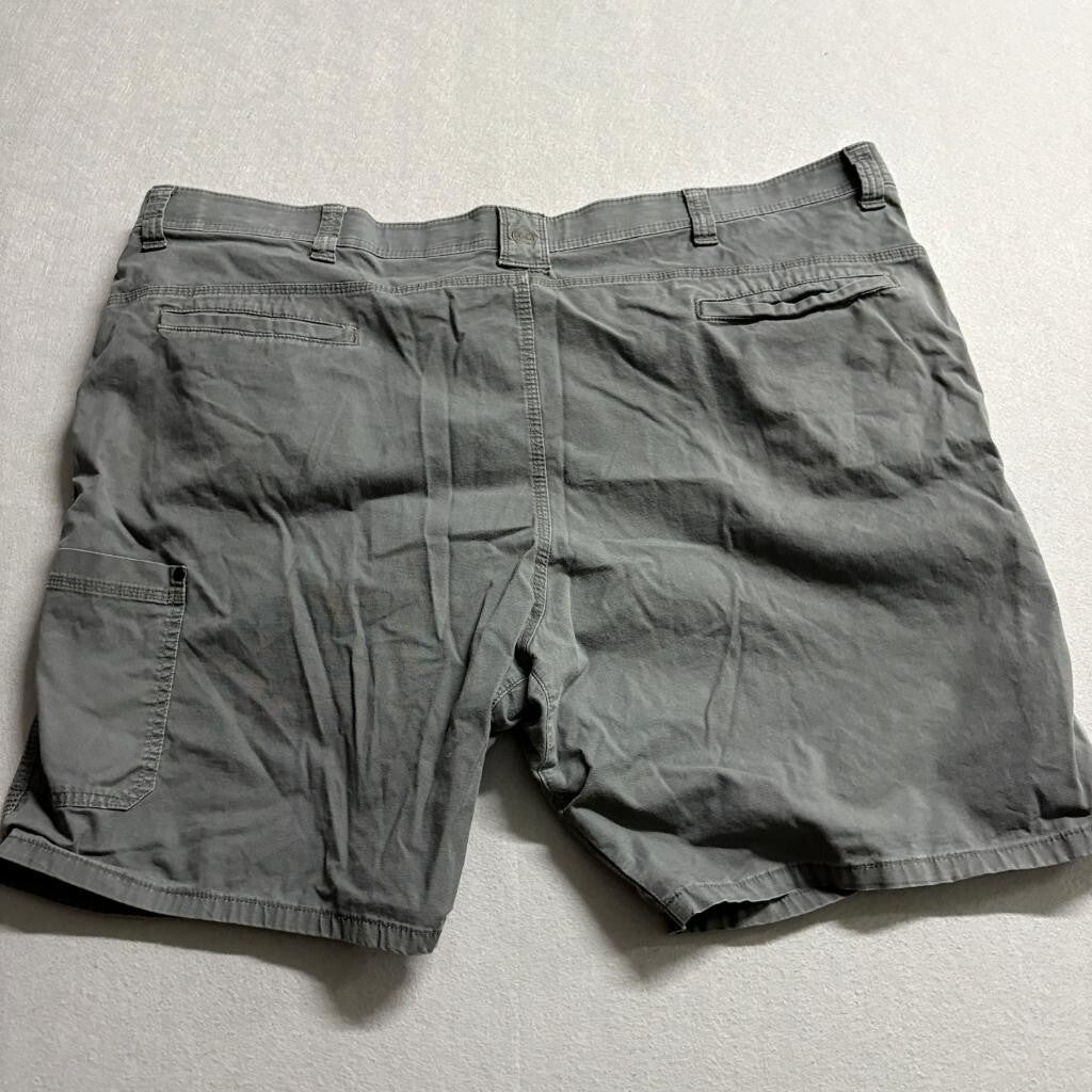 Wrangler Mens Cargo Shorts Size 48 Gray Cotton Blend Stretch Flat Front