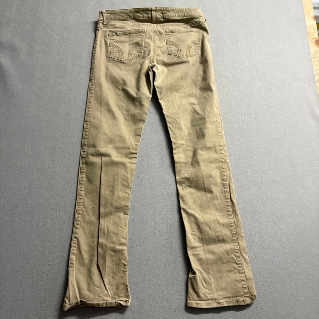 Hollister Khaki Pants Womens 9 W29 Beige Cotton Blend Low Rise Bootcut Stretch
