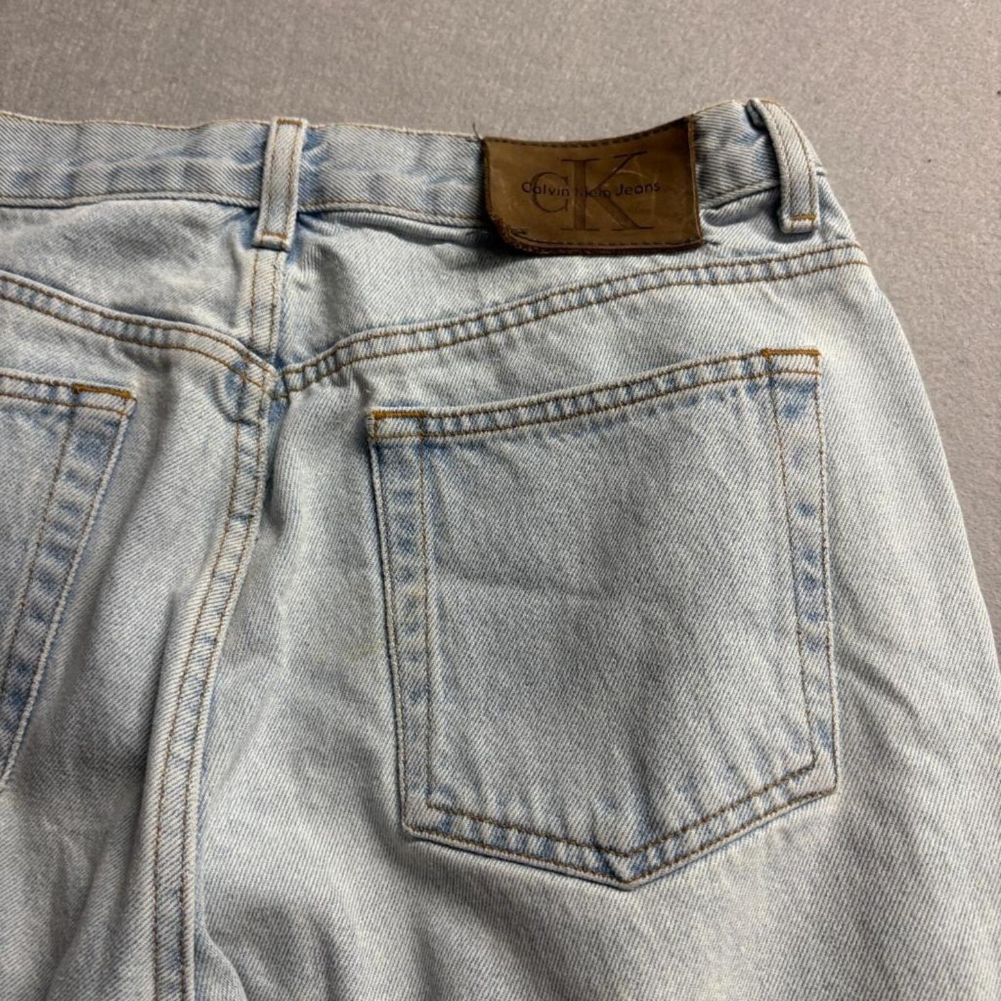 Vintage Calvin Klein Jeans Womens 10 Light Wash Denim High Rise Straight Leg
