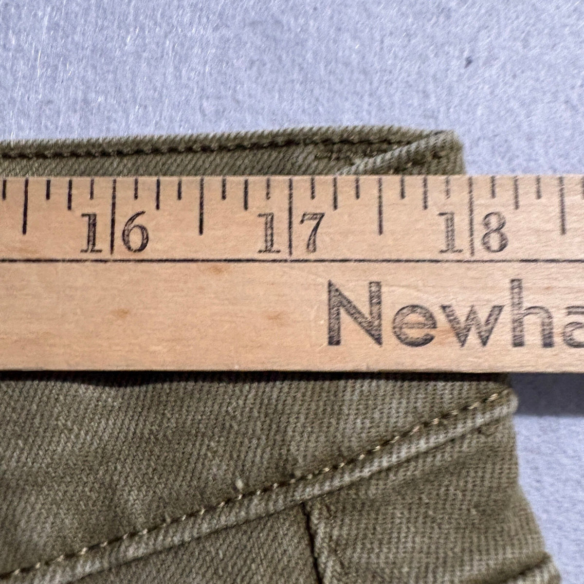 Time and Tru Womens Wide Leg Pants Size 18 Olive Green Cotton Stretch Crop