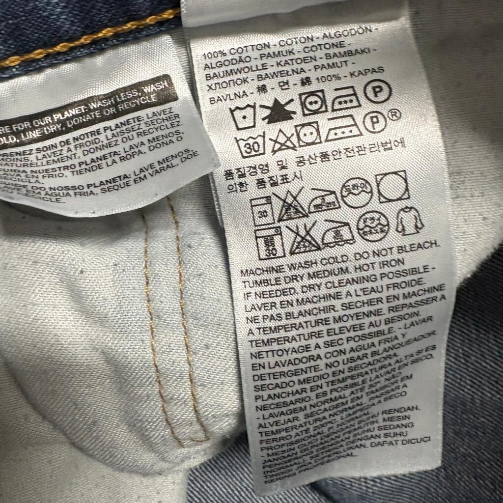 Levi's 514 Straight Fit Jeans Mens 36x30 Blue Denim Cotton Pants