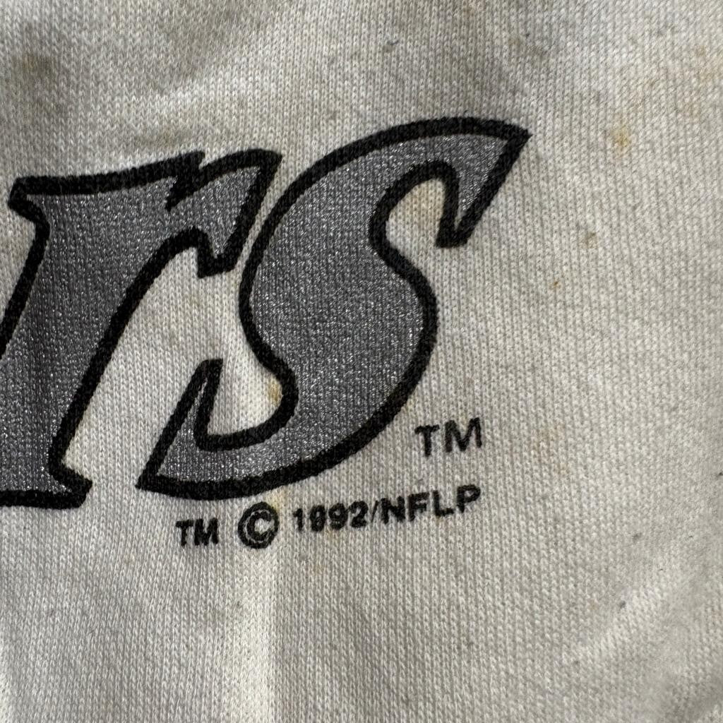 Vintage 1992 Los Angeles Raiders Tultex Sweatshirt Mens XL White NFL Distressed