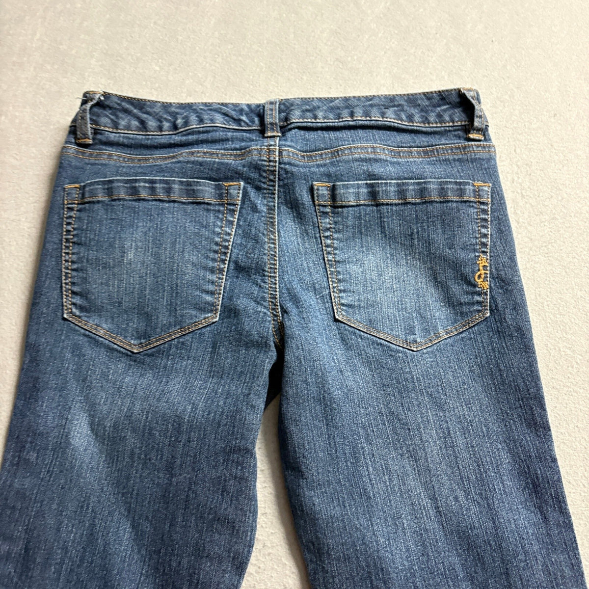 Daisy Fuentes Bootcut Jeans Womens Size 2 Blue Denim Stretch Rinse Blast