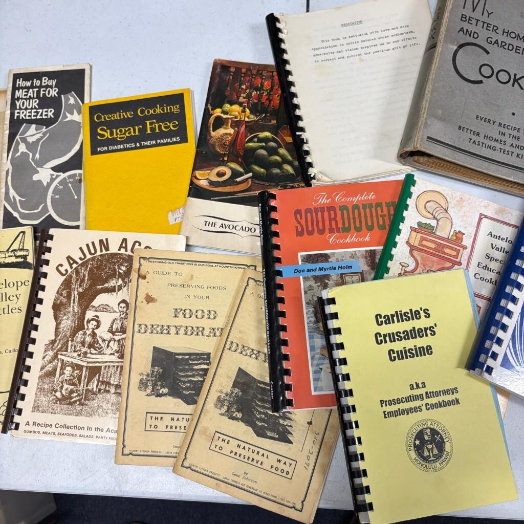 Vintage Cookbook Lot of 14 Community Spiral Bound Regional Sourdough Cajun