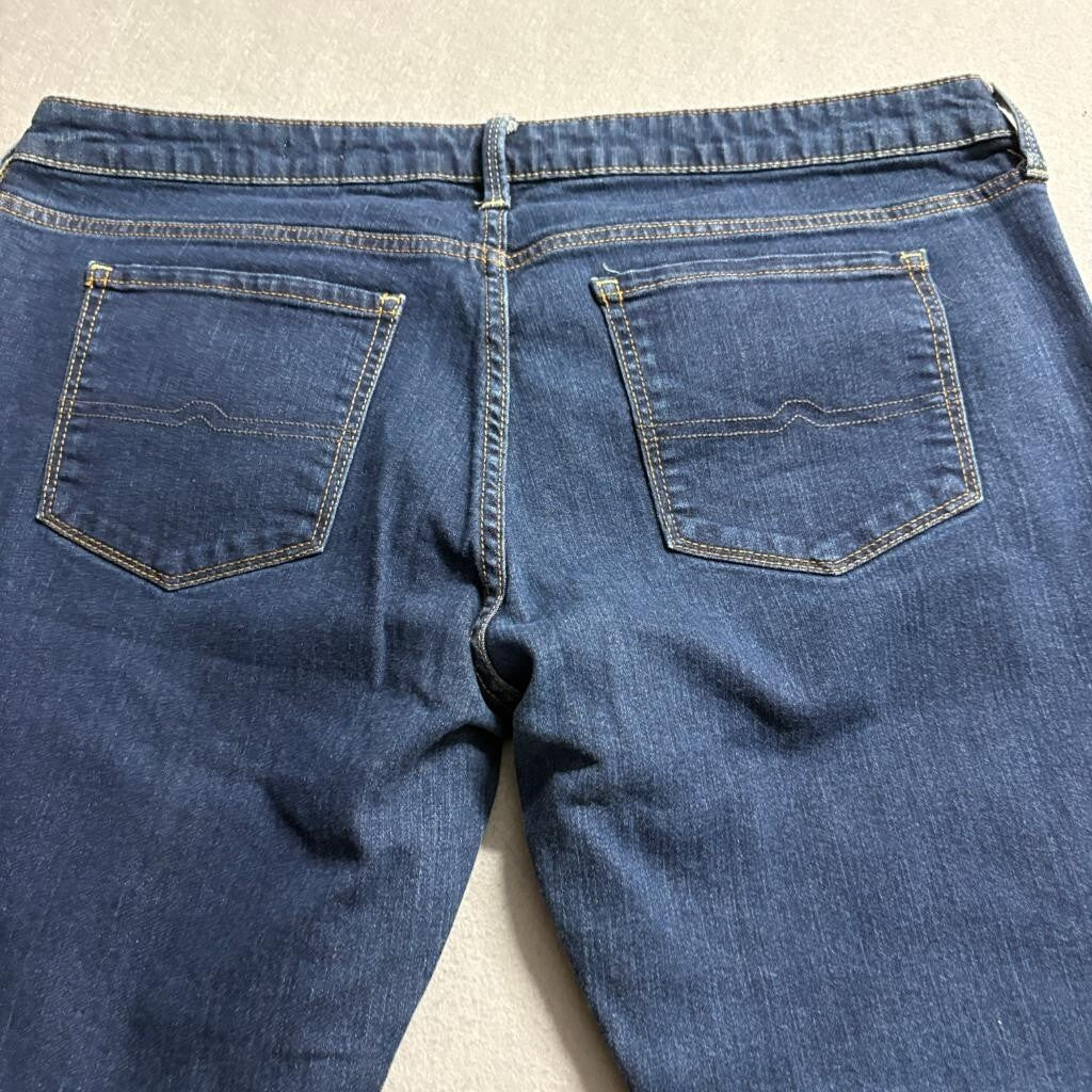 Arizona Jean Co Super Skinny Jeans Womens 17 Short Blue Denim Stretch