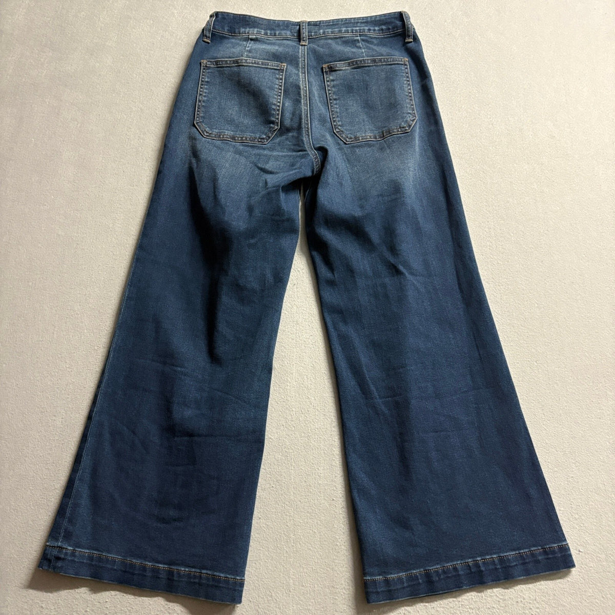 Kut from the Kloth Meg Wide Leg Jeans Womens Size 4 Blue Denim High Rise Stretch